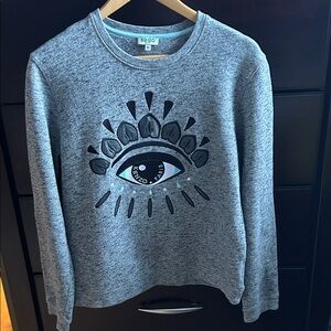 Kenzo Heather Gray Eye Motif Sweatshirt